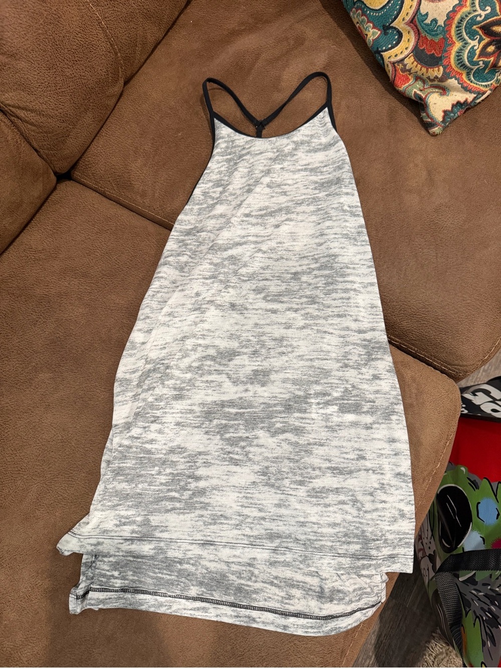 Nike Dri-Fit Breathe Strappy Loose Training Tank Top Gray Women's Small